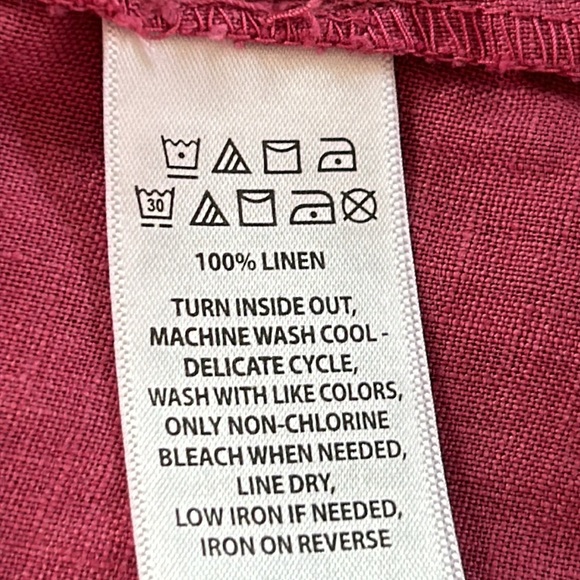 Nicole Miller Linen Halter Top in Dark Pink/Mauve Size Large - Picture 7 of 8